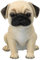 Mops Welpe Dekofigur – Hundefigur, Tierfigur, Hund Statue, Figur, Skulptur, 13,5 cm Höhe
