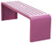 Gartenbank Wetterfest Verzinktes Rohr Einteiliges Schweißen Sitzbank Outdoor Mehrfarben Parkbank Pflegeleicht für Garten Park Hof Veranda Balkon(Pink,150 * 40 * 45cm)