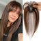 Pony-Haarteil zum Anklippen, 100% Echthaar, 360° Abdeckung, Pony, Haarteile für Damen, Haar-Topper, Luft-Pony für den täglichen Gebrauch, Braun