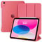 TiMOVO Cover per iPad 11 Generazione A16 11 Pollici 2025/iPad 10 Generazione 10,9 Pollici 2022 con Portapenne, Custodia con Supporto Retro Traslucido, Auto Sveglia/Sonno, Anguria Rossa