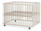 Sämann Laufstall Baby mit Lattenrost | stufenlos höhenverstellbar | Laufgitter Premium | Babybett aus Holz | Krabbelgitter (sahara dust, 75x100 cm)