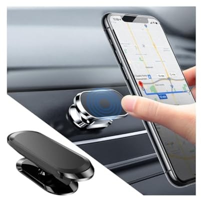 YUANQI Cell Mount with Strong Magnets for Dodge RAM Crew Cab 2017-2024 Car, Car Flexible Magnetic Mount with 360° Rotation, Magnet Mobile Mount Dashboard Cradle,Black