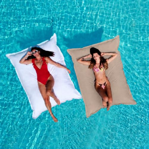 Avalon - Cuscino Galleggiante per Piscina Pouf Poltrona Sacco Way Grande, Pouffe Amaca, Pouf a Sacco in Tessuto Tecnico Antistrappo e Impermeabile, Arredo Moderno, Made in Italy(175x140cm-Corda)