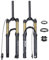 TOTLAC Forcella ad Aria per Bici da 24 Pollici, Attacco Dritto da 1-1/8 per BMX, Attacco QR 9x100 mm per Pneumatici da 2,4, Forcella Anteriore per Mountain Bike, Escursione 115 mm, RL c