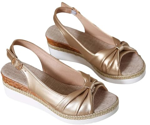 HOOUDO Sandalias Senderismo Mujer Sandalias Mujer Planas,Zapatos Dorados Fiesta Tinte Zapatos Ortopedicas Vestir Planas Plata Fiesta