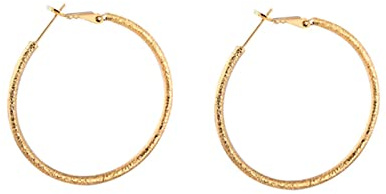 585 Gold Ohrringe, Frauen Creolen aus 14 Karat Gelbgold Rund 40MM