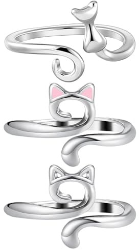 Ouligay Crochet Tension Ring 3 Pcs for Finger - Adjustable Metal Open Yarn Guide, Knitting Loop Crochet Accessories for Faster Needlework with Storage Box