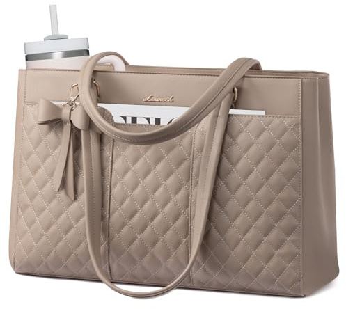 LOVEVOOK Handtasche Damen Groß, Laptoptasche Arbeitstasche Shopper Tasche, PU Leder Lehrertasche Aktentasche Schultasche, Laptop Taschen Tote Bag Women für Arbeit Business Büro Uni Schule