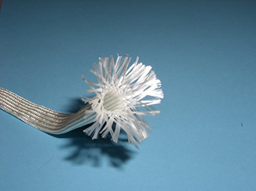 Balconi Performance Gaine ignifuge isolante en fibre de verre tressée, protection thermique, hautes températures 550 °C, diamètre 10 mm, couleur blanc, 10 mètres