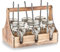 Zeller 19747 Trinkgläser-Set, 7-TLG., Glas/Metall/Holz, ca. 29 x 22,5 x 22,1 cm
