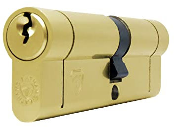 35/60 Euro Cylinder with 3 Keys Anti Snap/Bump/Pick/Drill Security Features - uPVC/Composite Door Lock - Brass Finish