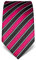Vincenzo Boretti Corbata de hombre en seda pura, de rayas fucsia