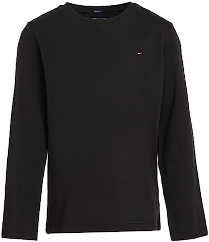 Tommy Hilfiger Jungen Langarmshirt Basic, Schwarz (Meteorite), 14 Jahre