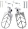 QAZAKY Repose-pieds en acier inoxydable compatible avec Yamaha PW50 PW80 BW80 DT50 RT100 RT180 T225S TT225T TTR110 TTR90 TW200 WR200 WR250 WR500 XT250 XT350 XT600 YZ1 25 YZ2 50 YZ490 YZ80