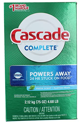 Cascade Detersivo per lavastoviglie in polvere, profumo fresco, 1,984 g, confezione da 4