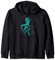Vintage Teal Octopus - Summer Beach Ocean Octopus Felpa con Cappuccio