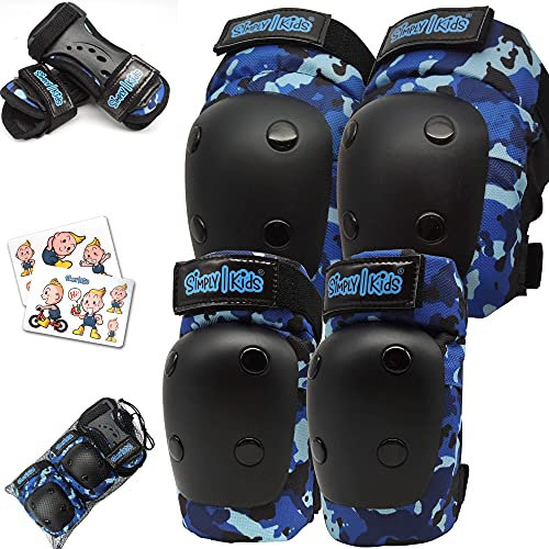 Protection Roller Enfant I Genouillère Coudières et Protège-Poignets pour Fille Garçon I Protection Skateboard Enfant avec Sac Mesh I Vélo Trotinette Draisienne