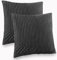 Kuscheli® 2er Set Kissenbezug im Doppelpack Cashmer Touch Fleece Kissenhülle, Sofakissen Kopfkissenbezug Kissenbezüge Couchkissen, Farbe:Grau, Größe:2X 50x50 cm