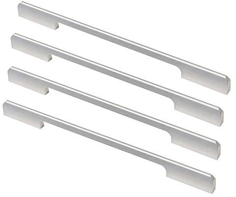 Unifizz ALnuminum Alloy Modern Style Cabinet Door Handle Pull, 320mm Modern Style Sliding Door Pull,Pull,Desk Drawer, Cabinet Pull,Bright Chrome, 4 pcs