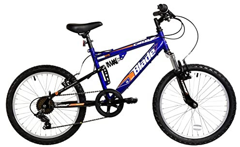 Dallingridge Blade Junior Full Sus Mountain Bike, 20 Wheel, 6 Speed - Metallic Royal Blue