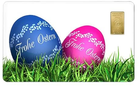 1g Goldbarren - Feingold 999.9 - Design Ostern