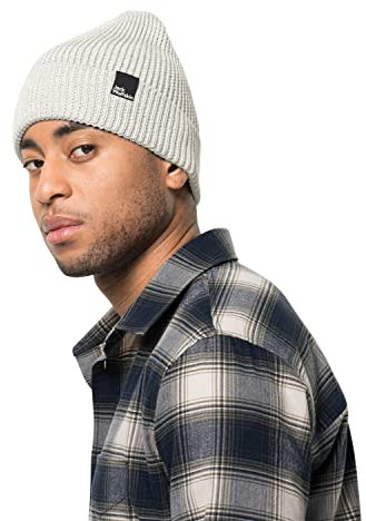 Jack Wolfskin Unisex Essential Beanie M tze, silver cloud, Einheitsgr e EU