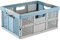 keeeper Robusta Cassetta Pieghevole con Impugnature Soft-Touch, 48,5 x 35 x 23,5 cm, 32 L, Lea, Nordic Blue (Blu)