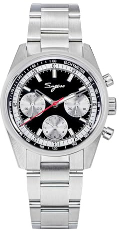 NIADI Sugess ST1902 Herren-Chronograph, 37 mm, Schwanenhals-Uhrwerk, wasserdicht, mechanische Armbanduhren, V 2