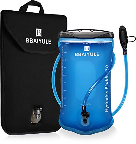 BBAIYULE® Trinkblase 2l BPA-frei |Trinksystem für Rucksack mit Trinkschlauch|Hydration Blase staubdichte und antimikrobielle Hydration Bladder Wasserblase Trinkbeutel