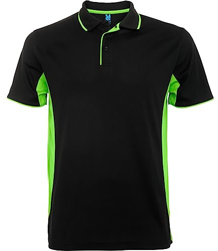 ROLY Polo Montmelo 0421 Hombre Negro/Lima 02225 L