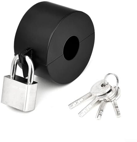 Door Handle Lock, Stainless Steel Door Handle Lock Device, Door Knob Lock Out Device, Cover to Disable the Doorknob/Faucet(B)