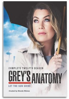 DATOZA Grey's Anatomy Art Poster Dekorative Malerei Leinwand Wandkunst Wohnzimmer Poster Schlafzimmer Malerei,Wandkunst Bilddruck Moderne Familienzimmer Dekor 12x18inch(30x45cm)