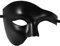 JewelryWe Maskerade Maske Halbgesichtsmaske Herren: Schwarz Phantom der Oper Venezianische Masken Halbmaske Männer Vintage Augenmaske Gesichtsmaske für Karneval Halloween Kostüm Cosplay Party Fasching