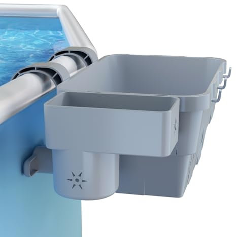 SOSFKIM Pool-Aufbewahrungskorb, Pool-Getränkehalter, oberirdisches Poolzubehör für die meisten oberirdischen Pools, 1 Stück