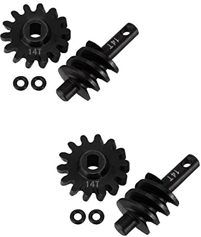 Kliplinc Achsgetriebe Overdrive Schneckendifferential 14T Stahlgetriebe f¨¹r Axial SCX24 C10 JLU 1/24 RC Kettenfahrzeug, 2STK