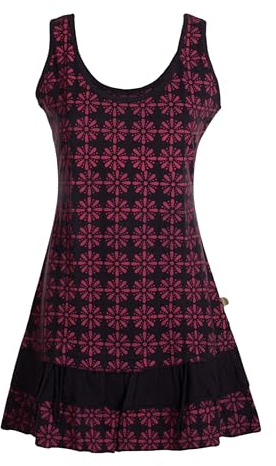 Vishes - Alternative Bekleidung - Damen Lagen-Look Träger-Kleid Jersey-Tunika Sommerkleid