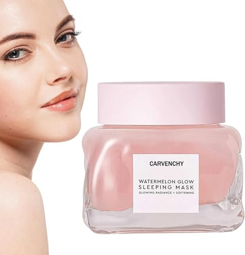 Wassermelonen-Hautpflege, Gesichtsfeuchtigkeitscreme für fettige Haut,Feuchtigkeitsspendende Gesichtspflege über Nacht mit AHAs, Hyaluronsäure 1,69 fl.oz