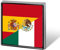 Broche cuadrado personalizado con la bandera de España y México para solapa y corbata, accesorios de vestir, boda, cumpleaños, para hombres y mujeres, Square, Metal