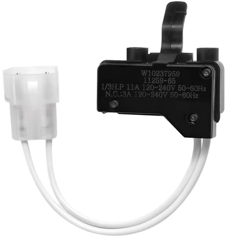 IRIVER BLANK Pieza de repuesto para W10237959 interruptor de puerta de secadora - Ajuste exacto para secadoras Whirlpool, Maytag, Kenmore. - Sustituye a WPW10237959, 1548433, AP6017525, PS11750824