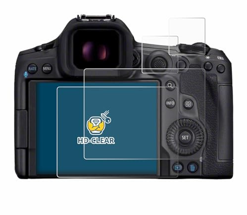BROTECT Schutzfolie für Canon EOS R5 Mark II | 2 Stück Transparenter Displayschutz Made in Germany Klare Displayschutz-Folie Clear Einfache Montage Case-Friendly