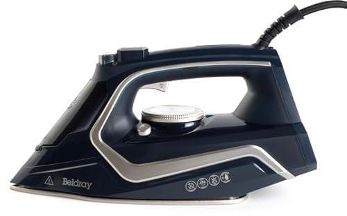 Beldray BEL01980 2600-Watt Iron – Non-Stick Ceramic Soleplate, Variable Temperature/Steam Control, Self-Clean Function, 280ml Water Tank, 140G/Min Steam Shot, Anti-Calc Function, 2.5m Power Cord