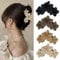 Lot de 4 pinces à cheveux antidérapantes mates pour femme, jolies pinces à cheveux hawaïennes, grandes pinces à cheveux plumeria à tenue solide