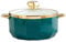 XINGJIAJI Sopera redonda con tapa de vidrio, cuenco de cerámica for servir sopa, sopera de porcelana for decoración de cocina de restaurante, hogar, apta for microondas y lavavajillas, porcelana(B)