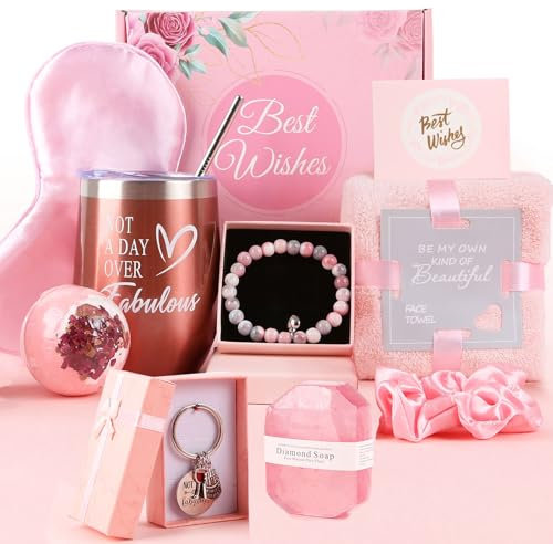 Cadeau d'anniversaire pour femme, panier d'anniversaire personnalisé pour filles, meilleures amies, maman, épouse, sœur, fille, gobelet à vin isotherme unique pour Noël, mariage, anniversaire de