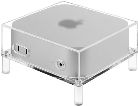 Geekria Copertura antipolvere per computer desktop in acrilico trasparente, supporto protettivo compatibile con Apple Mac Mini M4 / Mini M4 Pro 2024 - Accessori