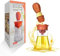 BENTFINE Botella dispensadora de aceite con cepillo de silicona, 200 ml, 2 en 1, dispensador de aceite de silicona para cocina, cocinar, freír, hornear, panqueques de barbacoa, naranja