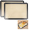 2 Pièces Tapis de Cuisson Silicone 42x29.5cm Tapis Cuisson Silicone Four, Réutilisable Tapis de Four en Silicone, Tapis de Pâtisserie, Antiadhésif Feuille de Cuisson pour Macarons, Soufflés, Pizza