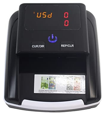 Contador de dinero IQD/ROB Detector de billetes falsos portátiles euro y Dólar estadounidense Entrefeit moneda moneda moneda contraria al contrato falsificado en efectivo rápida identificación con DIR