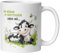 Kuh Geschenk Tasse | Süßes Kuh-Motiv mit Blumenwiese und Schmetterlingen | Witzige Kaffeetasse Geschenk für Arbeit Büro Homeoffice | Lustiger Becher Mann Frau Jungs Mädchen Arbeitskollegen Freunde