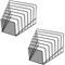 Fnfhsa 2 Pack Multi Step File Organizer Incline Desktop File Sorter Metal Wire Mesh Step File Letter Sorter, 7 Sections